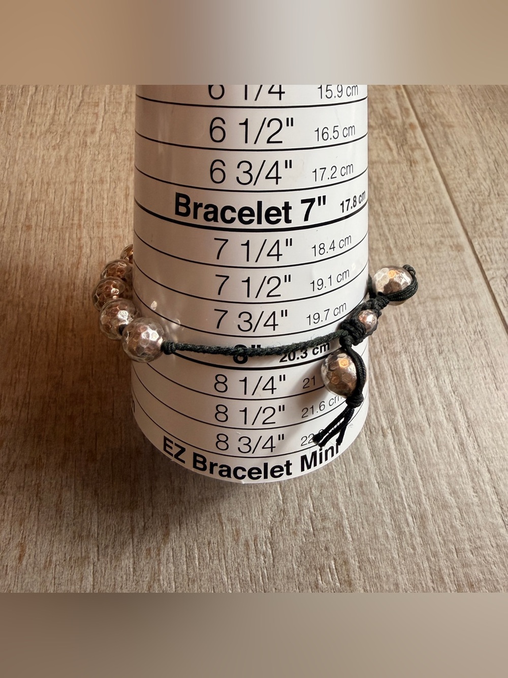 Tai 925 Sterling Silver Crystal Beaded Cord Adjustable Bracelet - Picture 8 of 9